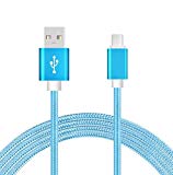 Galaxy SuperStore Câble Micro USB Nylon Tressé Ultime Rapide Charge Synchro Câble - Bleu pour Archos 55 Helium 4 Seasons/Archos 55 Helium Ultra