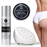 CellulitiX Kit Crème Anti-Cellulite et Brosse de Massage Cuisses et Fesses - Appareil Masseur Inclus - Résultats : 4 Semaines - Soin Actif à la Caféine : Amincissant et Raffermissant - Créé par des Chirurgiens Esthétiques - 100ml