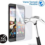 KARYLAX Protection d'écran Film Verre Nano Flexible Dureté 9H, Ultra Fin 0,2mm et 100% Transparent pour Smartphone Archos 55 Helium 4 Seasons [Pack x2]