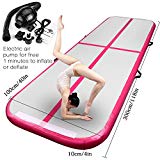 Airtrack matte, pistes d'air Gymnastique Tapis de Tumbling Tapis d'entraînement au sol Matelas de sport gonflables Air Tumbling Track Mat pour Gym Fitness Sport avec pompe à air électrique