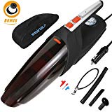 Aspirateur de Voiture 4 en 1 Forte 4000PA Aspiration Portable à Main de Allume Cigare avec 2 Filtres HEPA 14,8FT / 4,5M WEINAS Support Gonflable / Manométrie / Poussière / Sèche / Humide