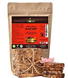 Savon Noir Africain bio (454g) – Savon brut bio idéal pour l'acné, l'eczéma, la peau sèche, le psoriasis, les cicatrices, le visage et le corps, authentique Savon Noir du Ghana avec Cacao, au beurre de karité et aloe