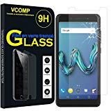 VCOMP 1 Film Vitre Verre Trempé de protection d'écran pour Wiko Tommy3/Tommy 3 5.45' [Les Dimensions EXACTES du telephone: 149 x 71.8 x 9.3 mm] - TRANSPARENT