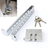 En acier inoxydable 8 trous d'embrayage Lock Serrure voiture à pédale de frein de voiture Lock Antivol