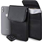 Sac de Blocage anti RFID Protection Étui Housse Noir pour Clés Keyless Go de Moozy - Keyless Protection Anti Onde Bloqueur Signal GSM RFID Blocker