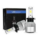 Kit de conversion d'ampoules de phare de voiture, ampoule de l'ÉPI H7 LED 6500K 8000lm 72W H/L haut bas phares de double faisceau de LED remplacent pour des ampoules halogènes de HID(H7)