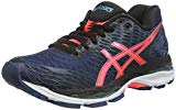 Asics Nimbus 18, Chaussures de Running Femme, Bleu (Poseidon/Flash Coral/Black), 37.5 EU