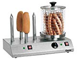Bartscher BA.A120.408 Appareil à Hot-Dogs avec 4 Plots Chauffés pour Petit Pain Acier Inoxydable 50 x 28,5 x 39 cm