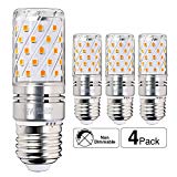 Hzsane E27 LED ampoule à maïs 12W, 100W équivalent ampoules à incandescence, 3000K Blanc chaud Chandelier E27 ampoules, 1200LM, ampoule LED, culot à vis Edison Ampoules, 4-pack