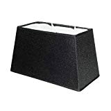 Better & Best 2393304 Abat-jour rectangulaire en coton, 30 cm, lisse Noir