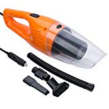 FREESOO Aspirateur de Voiture avec LED Light Puissant et Portable Mini Aspirateurs à Main 12V 120W Humide et Sec Multifonction du Système HEPA avec 5M Câble Sac de Transport Tuyau