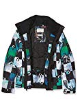 Quiksilver Mission Printed Veste de Ski Garçon, Chakalapaki Bluefish/Andean, FR : 10 Ans (Taille Fabricant : 10/M)