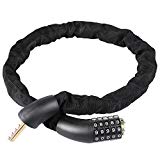 FIXKIT Chaîne Antivol Vélo à Code Antivol Velo Electrique Cadenas Vélo à 5 Chiffres Antivol pour vélo de 5 Chiffres Universel pour Vélo Moto Scooter Garage Porte Réinitialisable 98 * 3.4φcm