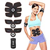 Ceinture Abdominale Femme, HOMPO Appareil Abdominale Electrique Rechargeable Homme Musculation Abdos Appareil Electrostimulation Sans Fil pour Femme et Homme