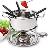 fondue bourguignonne au fromage Acier inoxydable de 6 fourchettes / fond de chocolat DIY argenté