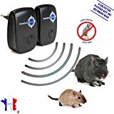 Lot de 2 Répulsifs Ultrason Souris Rat I Anti Rongeur I Appareil Ultrasons pour se débarrasser des Souris I Anti Souris I Anti Nuisible - Dératisation efficace, de TRANQUILISAFE