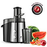 Centrifugeuse Fruits et Légumes, Kitchen Komforts Extracteur de Jus 700W Pour Presse Fruits Entiers Centrifugeuse Professionnelle avec 2 vitesses, Juicer avec Grande Trémie et Brosse De Nettoyage