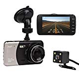 Caméra de Voiture, JC Beauty Dash Cam Embarquée 2 Lentilles FULL HD 1080P DVR 170°Grand Angle, 24 heures de surveillance, Capteur-G, Enregistrement en Boucle, Détection de Mouvement(3 Ans de Garantie)