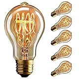 CMYK Edison Tungsten Quad boucle filament antique vintage E27 Ampoule A19 Drop lumière (Bulb-A19)-Lot de 6