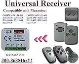 Universel Récepteur compatible avec MARANTEC 868,3 Mhz D302 – 868/D304 – 868/D313 – 868/D321 – 868/Command 131 868 Télécommande Télécommande. Rolling code 2-canale 300 Mhz-868Mhz. Rolling/fixed code Récepteur 12 – 24 VAC/DC.