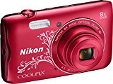 Nikon Coolpix A300 Appareil photo numérique 20.48 Mpix Zoom Optique 8 x Rouge Fleurs