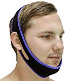 SleepEZzzz Mentonnière Anti-Ronflement, Dispositif Anti-Ronflement Adaptable, Meilleure Solution pour les Ronfleurs par la Bouche, Ajustable, Confortable et Facile à Utiliser, Aide Contre Le Ronflemen
