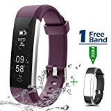 Fitness Tracker, CHEREEKI Montre Connectée Tracker d'Activité IP67 Étanche Smartwatch Bracelet Bluetooth Podomètre avec Moniteur de Sommeil/ Step Tracker/ Compteur de Calories pour Android iPhone (Violet)