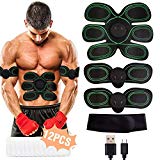 Electrostimulateur Musculaire, EMS Ceinture Abdominale Electrostimulation USB Charge, Appareil Abdominale Stimulation Massage Abdomen/Bras/Cuisse, Homme Femme Muscle Stimulateur - 8 Modes & 10 Niveaux