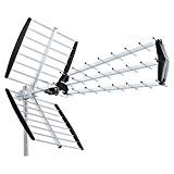 HD-LINE HD-880D Antenne UHF Trinappe TNT HD Argent