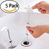 Ungfu Mall 5 Pcs Chaîne pour évier de cuisine toilettes paquet évacuation perruque chaîne baignoire d'enlever les chaînes nettoyer les outils