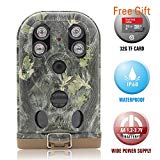 Caméra de Chasse Piege Photo Appareil Photo Vision Nocturne PIR Détecteur de Mouvement Full HD 1080P 12MP Camouflage Caché avec Infrarouge 940nm IR LED Étanche IP68 Time Lapse, Soutien Français- Ereagle E1B