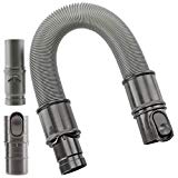 SPARES2GO 1,9 m Tuyau d’Extension Compact Universel & Adaptateurs pour tous les Modèles d’aspirateur Dyson