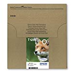 Epson C13T12854511 Encre d'origine Multipack Renard T1285 : cartouches Noir, Cyan, Magenta et Jaune [Emballage « Déballer sans s'énerver par Amazon »]