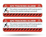 Autocollants alarme GPS pour voiture - Autocollant de qualité supérieure -75 mm x 25 mm - Adhésif intérieur
