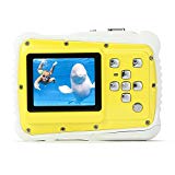PELLOR Mini Caméra Etanches Anti-Choc Appareil Photo Enfants Jouet Extérieur (Jaune)