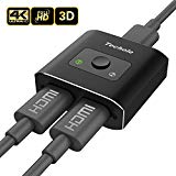 Switch HDMI, Techole Commutateur HDMI Bi-direction 1 Entrée vers 2 Sorties ou 2 Entrées vers 1 Sortie Sélecteur HDMI Manuel Prend en Charge HD 3D 1080P 4K, pour Lecteur HDTV / Blu-Ray / DVD / DVR etc