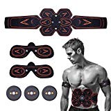 Electrostimulateur Musculaire【Version Améliorée】RIRGI Appareil Abdominal EMS Ceinture Abdominale Electrostimulation Appareil de Musculation à Domicile pour Cuisse Ventre Bras Jambe et Massage Hommes Femmes