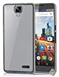 htdmobiles Housse etui coque silicone gel fine pour Archos 55 Helium + film ecran - BLANC TRANSPARENT