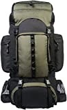 AmazonBasics Sac à dos de randonnée à armature intérieure avec housse de pluie, 55 L, Vert