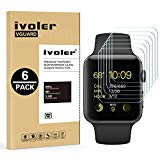 [Lot de 6] Verre Trempé Apple Watch 42mm Series 1 / Series 2 / Series 3 [Garantie à Vie], iVoler Film Protection en Verre trempé écran Protecteur - ANTI RAYURES - SANS BULLES D'AIR - Ultra Résistant Dureté 9H Glass Screen Protector pour Apple Watch 42mm Series 1 2015 / Series 2 2016 / Series 3 2017