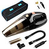 MVPOWER Aspirateur pour Voiture DC12V 108 W Aspirateur à Main Humide et Sec pour Voiture Aspirateur Portable avec Câble d'alimentation 5M, 4 Filtres et Un Sac Transportable