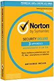 Norton Security Deluxe 2018 | 3 Appareils | 1 an | PC/Mac/iOS/Android | Téléchargement