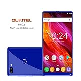 OUKITEL MIX 2 - 6 pouces (ratio 18: 9) FHD + Android 4G smartphone, caméras triple (13MP + 2MP + 21MP), Octa Core 2.4GHz 6 Go de RAM 64 Go de ROM, charge rapide 4080mAh Smartphones et téléphones portables débloqués-Bleu