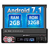 PUMPKIN Android 7.1 Autoradio 1 DIN Ecran tactile numérique 7 Pouces Navigation de voiture RAM:2GB ROM:32GB supporte Commande au Volant GPS RDS Radio Wifi 3G Bluetooth USB SD OBD2 DAB +