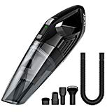 Holife Aspirateur de Voiture Sans Fil 4000PA, Aspirateur à Main Charge Rapide avec Charge Mural, Batterie Lithium 2200mAh 7.4V, Autonomie 20 mins, avec Accessoires Multifonctionnels, Sac de Transport et 1 Filtre Lavable, Sec et Humide pour Voiture
