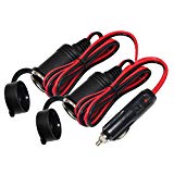 kuncan 4 FT prise allume cigare voiture 2 voies Double 15 A 12 V 24 V Voiture prise femelle d'extension Rallonge câble adaptateur répartiteur Accessoire connecteur de sortie