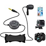 COMICA CVM-V03 Microphone vidéo Omnidirectionnel Lavalier Mic avec clip facile 10dB Sensibilité Réglage Indication de puissance pour appareil photo reflex Canon Nikon Sony GoPro3 GoPro3+ GoPro4 Smartphone Iphone Android