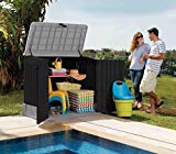 Keter 12-662011 Chalet et Jardin Coffre Multifonctions 845L Ant, Anthracite, 130 x 74 x 110 cm