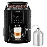 Krups EA816031 Expresso Broyeur à Grains Essential Noire Ecran LCD avec Pot à Lait Inox