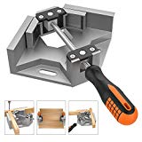 Housolution Pince à angle droit,Pince d'angle en alliage d'aluminium à 90°, pince à pince à angle droit Pince à souder d'étau en aluminium avec poignée ajustable - Argent Gris